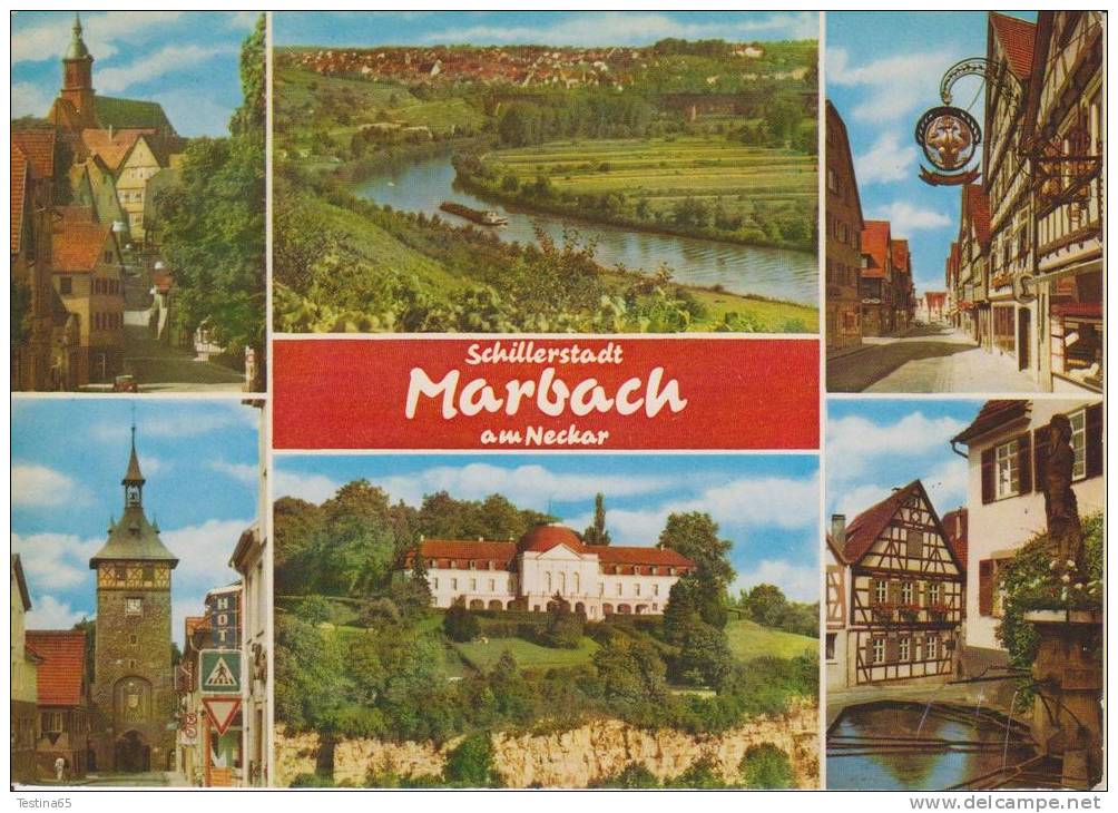 GERMANIA--MARBACH AM NECKAR--SCHILLERSTADT--POSTSTEMP 20 JAHRE ELLY HEUSS KNAPP STIFTUNG--FG--V 18-8-70 - Marbach
