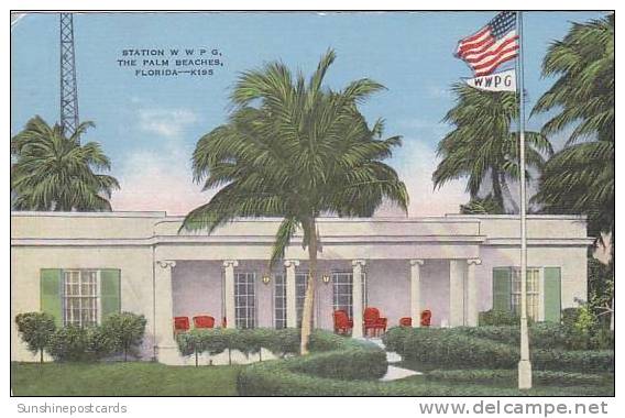 Florida Palm Beach W W P G Radio Station 1949 - Palm Beach
