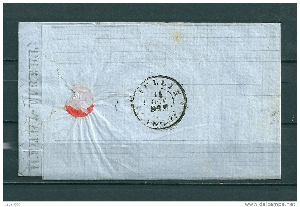 Nr 10 Gestempeld P33 Op Brief Van Dinant Naar Wellin  13/10/1858 (GA9076) - 1858-1862 Medaillons (9/12)