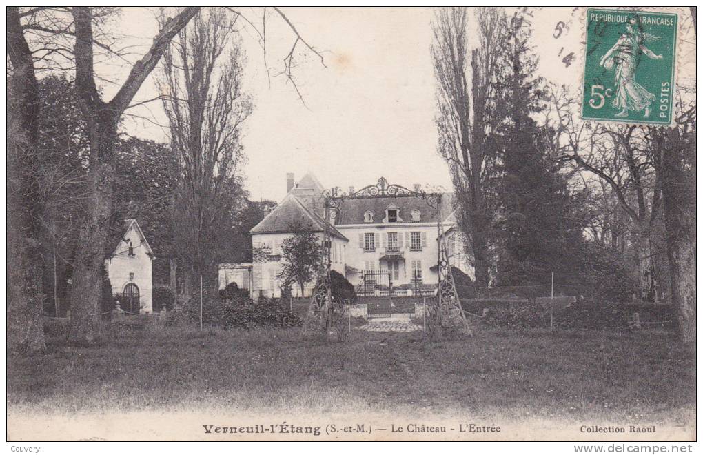 CPA 77 VERNEUIL-L'ETANG ,le Château. (1914) - Autres & Non Classés