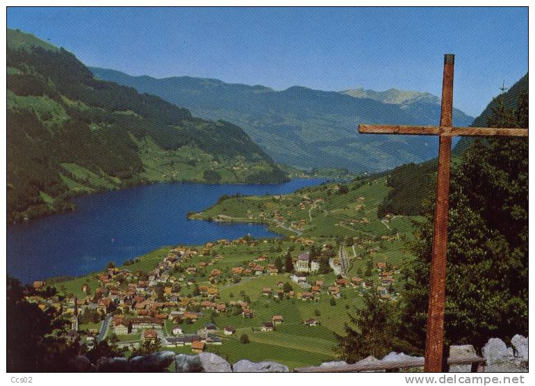 Kurort Lungern Zentralschweiz Blick Vom Bergkreuz - Lungern