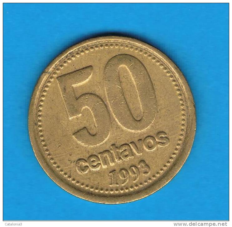 ARGENTINA -  50 Centavos  1993  KM86  Variante Letras Gruesas - Argentine