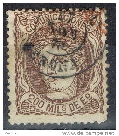 Sello 200 Mils Alegoria 1870, Fechador LA BISBAL (Gerona), Num 109a * - Used Stamps