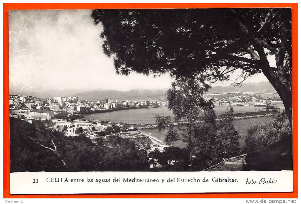 CEUTA -Entre Las Aguas Del Mediterraneo Y Estrecho De Gibraltar  ( CPSM Foto Rubio ) - Ceuta