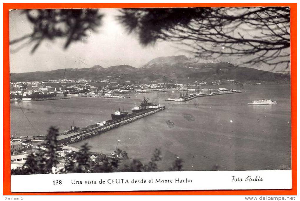 CEUTA - Vista Desde El Monte Hacho   ( CPSM Foto Rubio ) - Ceuta