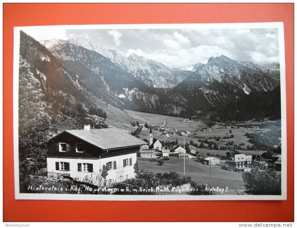 (3/1/21) AK "Hinterstein" Im Allgäu, Haus Ammann, Älplekopf, Um 1938 - Hindelang