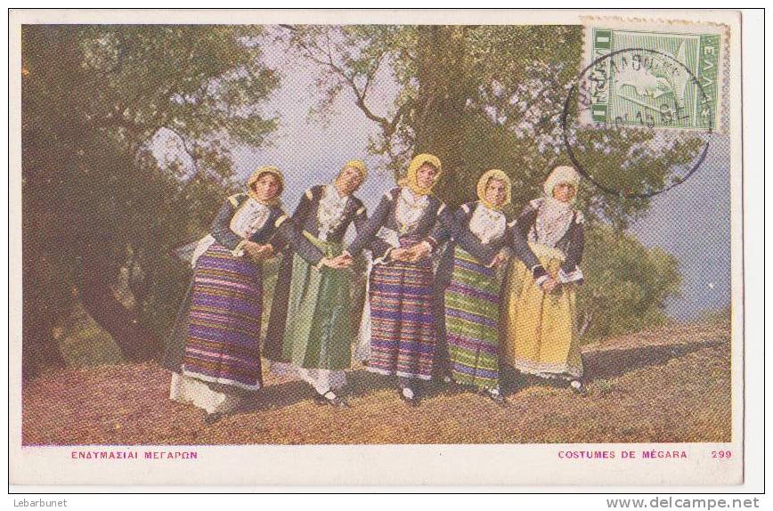 Carte Postale  Ancienne  "Costumes De Mégara Grèce" - Non Classificati