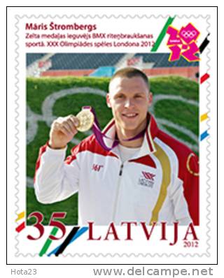 Latvia 2012 M.Strombergs London Olympics Gold Medal Winner BMX Cyclisme - Cuclist MNH - Summer 2012: London