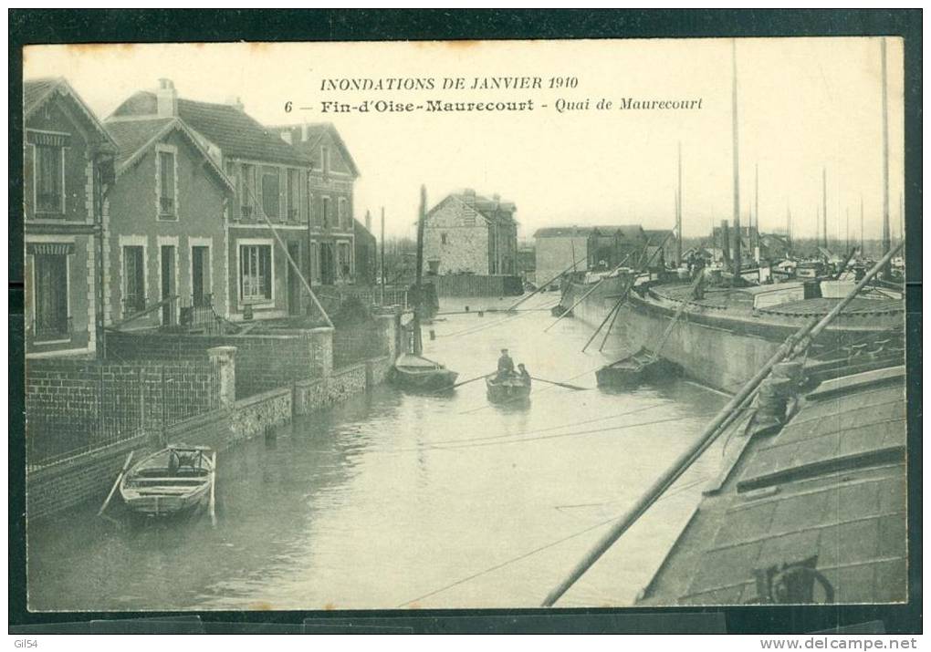 Inondations De Janvier 1910 - 6 - Fin D'oise - Maurecourt - Quai De Maurecourt  - Bck54 - Maurecourt