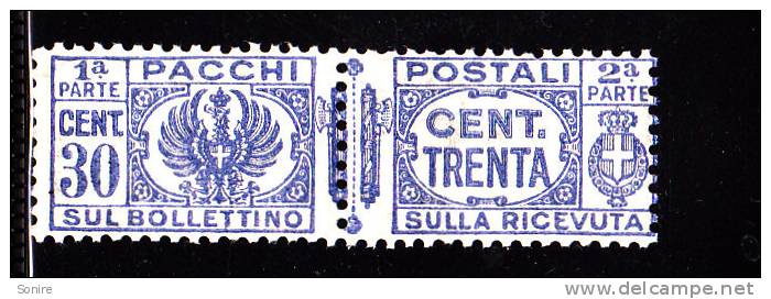 ITALIA REGNO 1927 PACCHI POSTALI AQUILA SABAUDA CON FASCI CENT.30 MNH - Colis-postaux