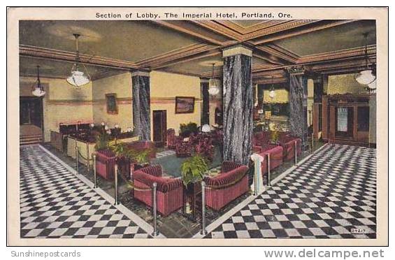 Oregon Portland Lobby Imperial Hotel - Portland