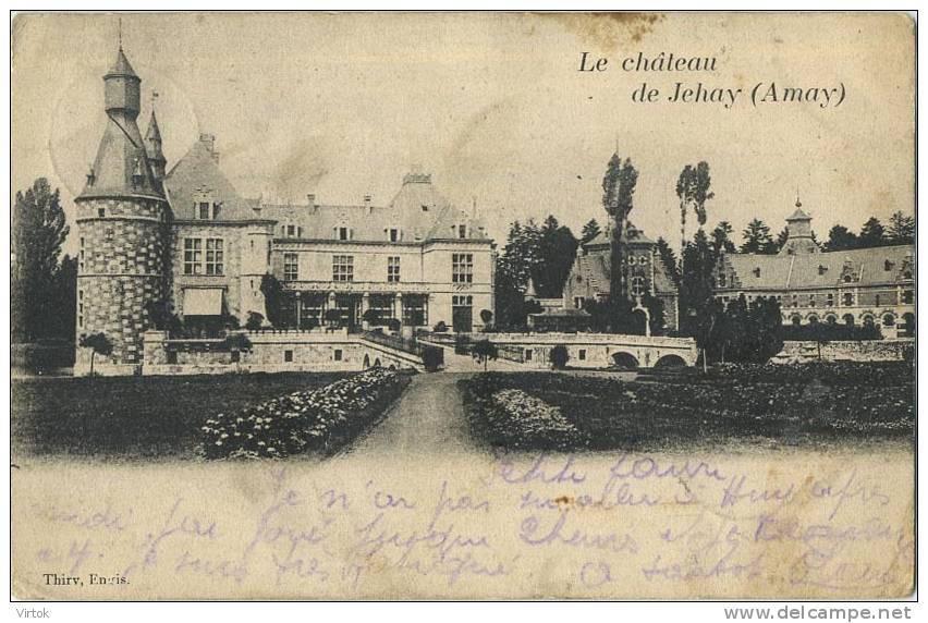 Le Chateau De Jehay ( Amay ) ( Ecrit 1905 Avec Timbre ) - Amay