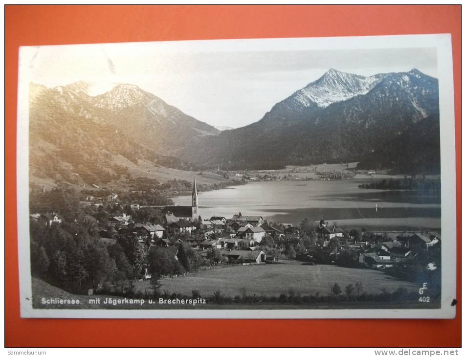 (3/1/27) AK "Schliersee" Mit Jägerkamp Und Brecherspitz - Schliersee