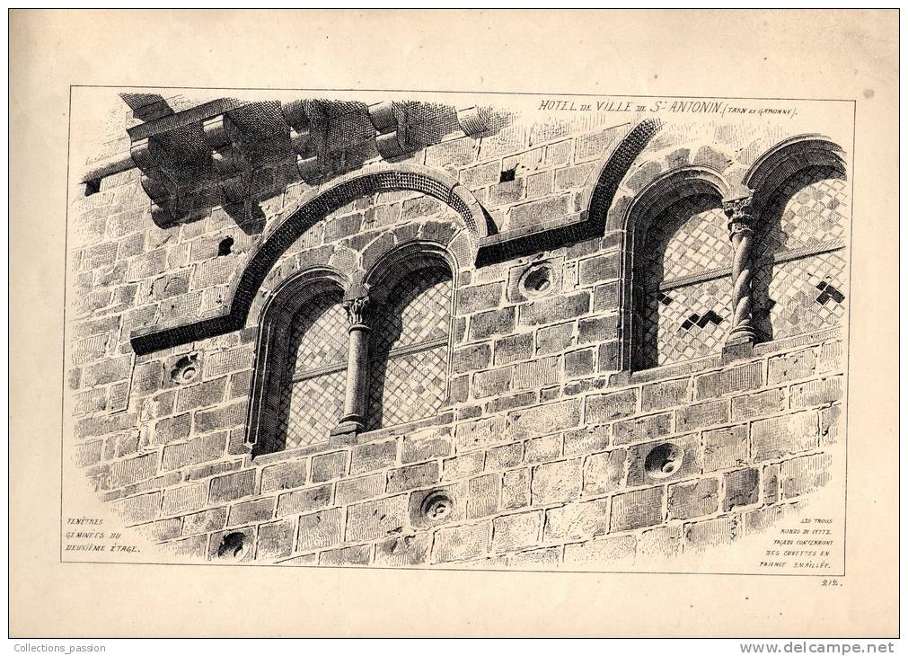 Ced , Régionalisme , SAINT ANTONIN , Tarn Et Garonne , Hôtel De Ville  , 2 Scans , Frais Fr : 2.75&euro; - Midi-Pyrénées