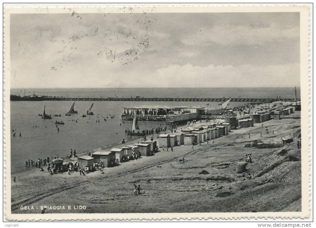 GELA SPIAGGIA E LIDO 1957 - Gela