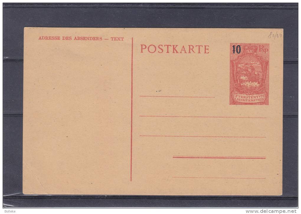 Liechtenstein - Carte Postale De 1929 - Valeur 15 Euros - Stamped Stationery