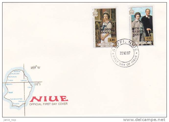 Niue 1987 Royal Wedding 40th Anniversary FDC - Niue