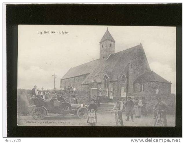 22 Morieux L'église édit. Lequien Ravalec N° 254 Animée Automobile Beau Plan , Rare - Morieux