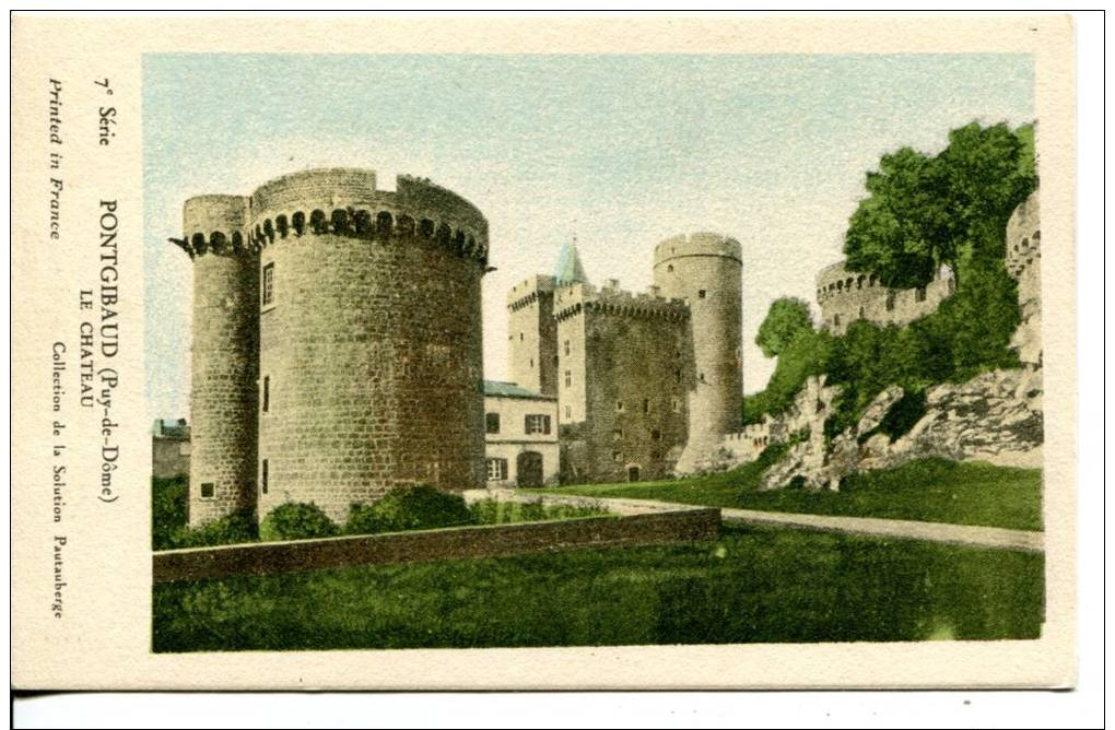 63 Puy De Dôme - Non Circulée - Pontgibaud- Le Château - Collection De La Solution Pautauberge - 7e Serie - Autres & Non Classés