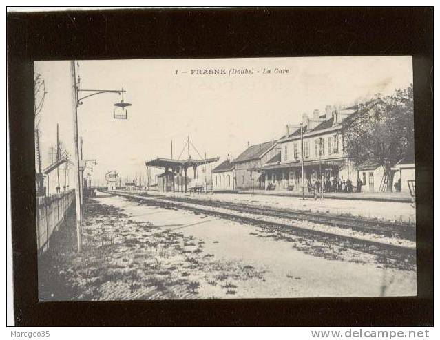 25 Frasne La Gare Pas D'édit. N° 1 Chemin De Fer  Train Cachet De Convoyeur Pontarlier à Dole - Autres & Non Classés