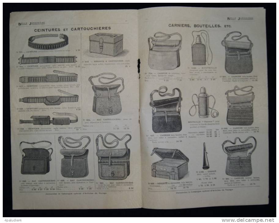 Catalogue BELLE JARDINIERE PARIS Vêtements  & Accessoires De CHASSE 1910 - Fischen + Jagen