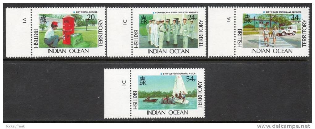 British Indian Ocean Territory 1991 - BIOT Administration Plate 1A/1C SG111-114 MNH Cat £11++ SG2015 - British Indian Ocean Territory (BIOT)