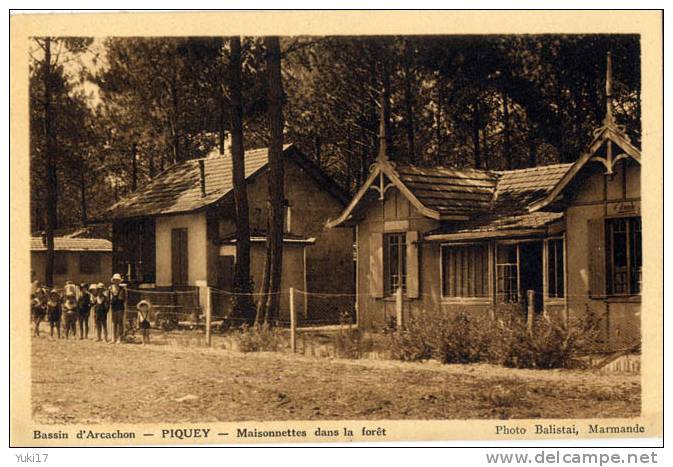 33 BASSIN ARCACHON PIQUEY MAISONNETTES DANS LA FORET - Autres & Non Classés