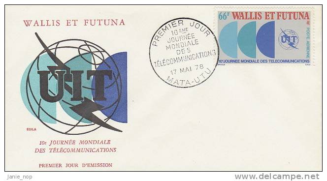 Wallis And Futuna 1978 10th World Telecommunication Day FDC - FDC