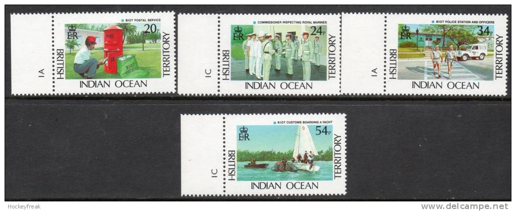 British Indian Ocean Territory 1991 - BIOT Administration Plate 1A/1C SG111-114 MNH Cat £11++ SG2015 - Territorio Britannico Dell'Oceano Indiano