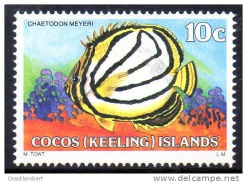 Cocos Islands 1979 Fishes 10c Meyer's Butterflyfish MNH  SG 37 - Cocos (Keeling) Islands