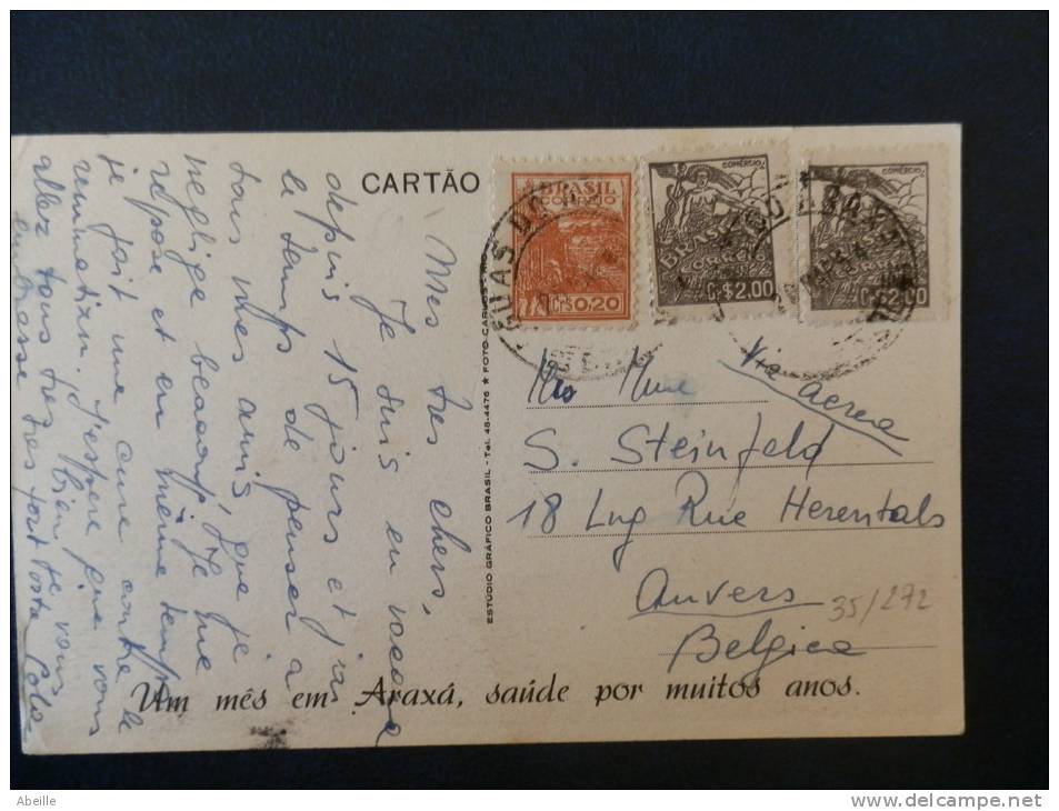 35/272   CP  TO BELGUIM - Storia Postale