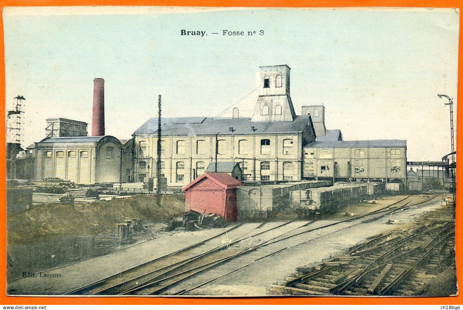 CPA : 59 - Nord : Bruay : Fosse N° 3 : Carte Colorisée - Bruay Sur Escaut