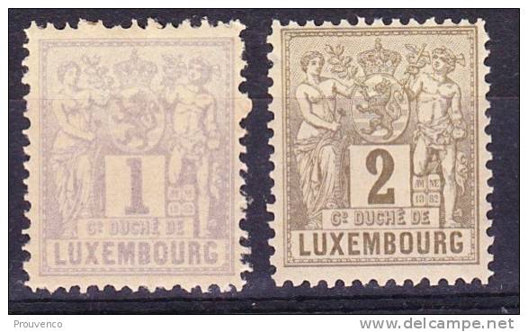 LUXEMBOURG 1892-91: YT 47 48  / Mi 45 B,  * MH - 1882 Allegorie