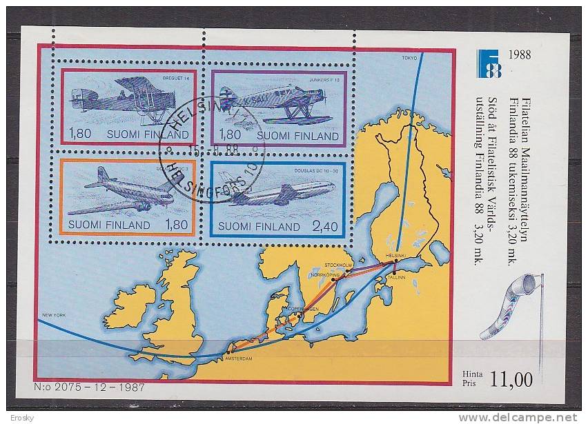 B1531 - FINLANDE FINLAND BF Yv N° 4 AVIONS - Hojas Bloque