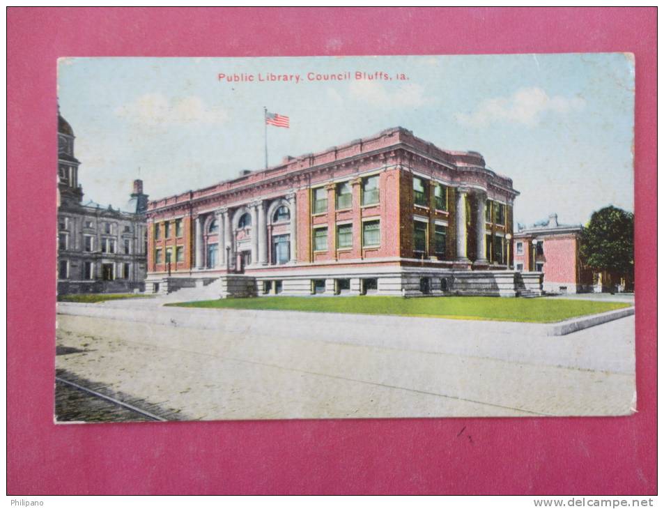 Iowa > Council Bluffs  Public Library  1912 Cancel    Ref 938 - Council Bluffs