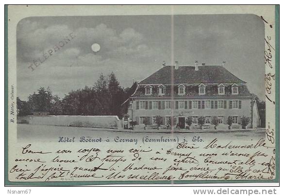 A444 - Hotel BORNOT à CERNAY (SENNHEIM) I Els  Haut Rhin - 1900 -  Editeur NETTER - - Cernay