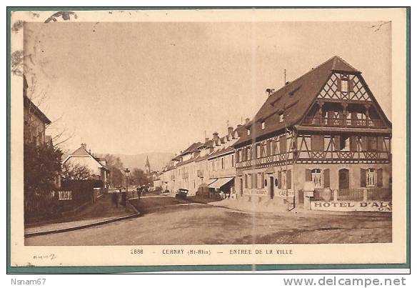 A447 - CERNAY Haut Rhin - Entrée De La Ville - 1923 - Editeur HUNINET - - Cernay