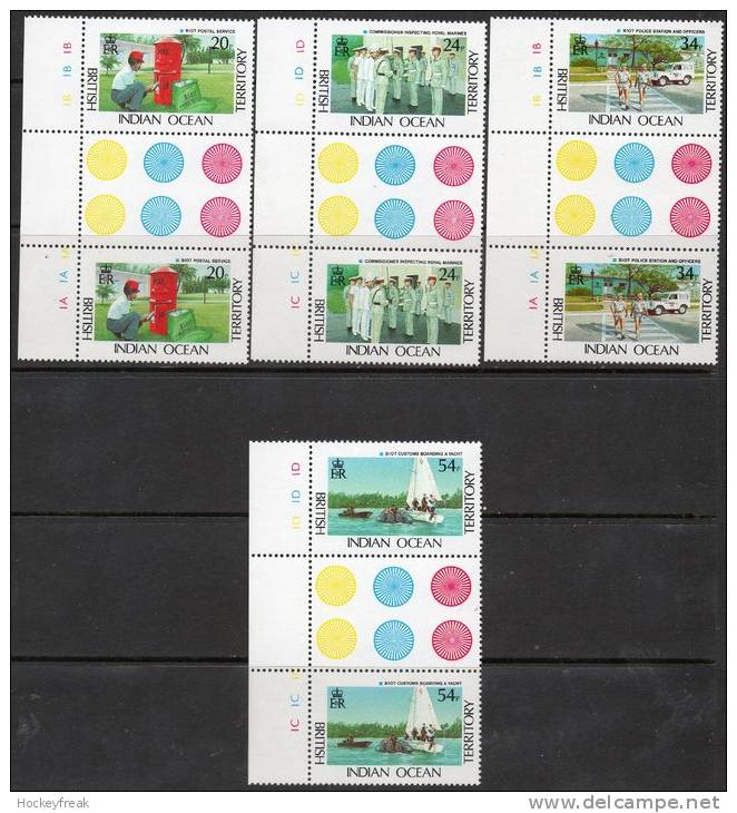 British Indian Ocean Territory 1991 - BIOT Administration Gutter Pairs SG111-114 MNH Cat £22++ SG2015 - See Note - British Indian Ocean Territory (BIOT)