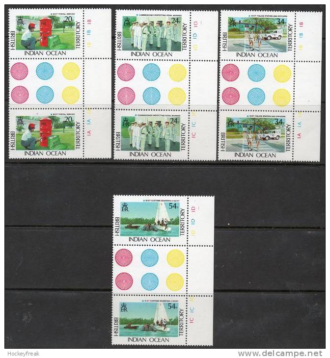 British Indian Ocean Territory 1991 - BIOT Administration Gutter Pairs SG111-114 MNH Cat £22++ SG2015 - See Note - Territorio Britannico Dell'Oceano Indiano