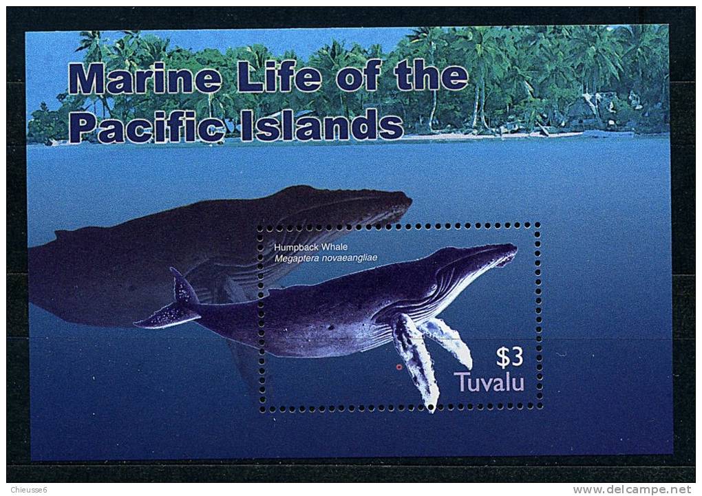 Lot 79 - B 14 - Tuvalu ** Bloc N° 123 - Cétacés : Les Baleines à Bosse - Tuvalu (fr. Elliceinseln)