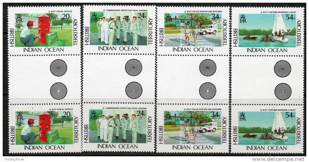 British Indian Ocean Territory 1991 - BIOT Administration Gutter Pairs SG111-114 MNH Cat £22++ SG2015 - See Note - Britisches Territorium Im Indischen Ozean