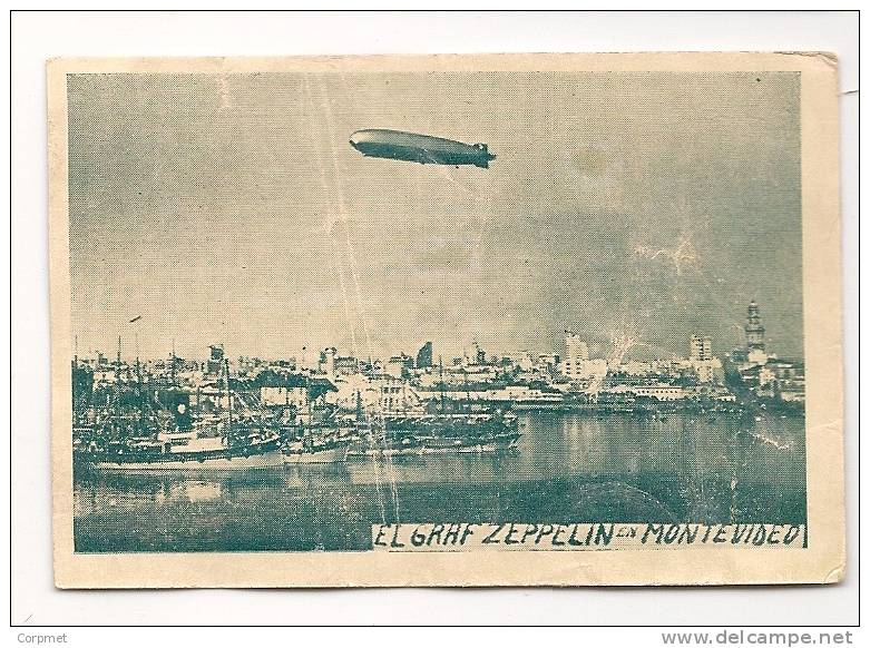 GRAF ZEPPELIN Volando Sobre MONTEVIDEO - Foto Estilo CROMO - 9 X 6 Cm - Sonstige & Ohne Zuordnung