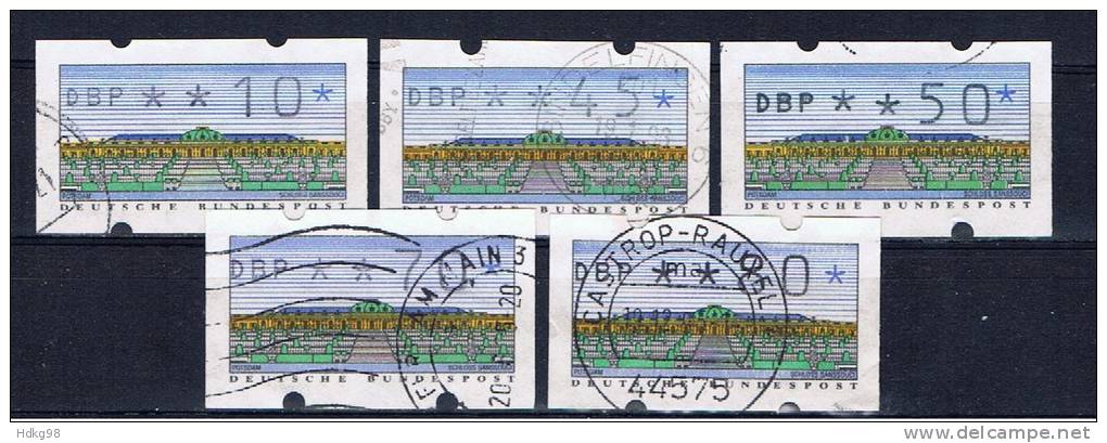 D Deutschland 1993 Mi 2.1 Automatenmarke 10, 45, 50, 60, 80 Pfg - Machine Labels [ATM]