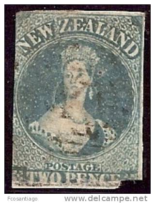 NUEVA ZELANDA 1856 - Yvert #6 - VFU - Usados