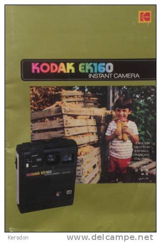 Mode D'emploi Multilangue Pour Kodak EK160 Instant Camera - RARE - Supplies And Equipment