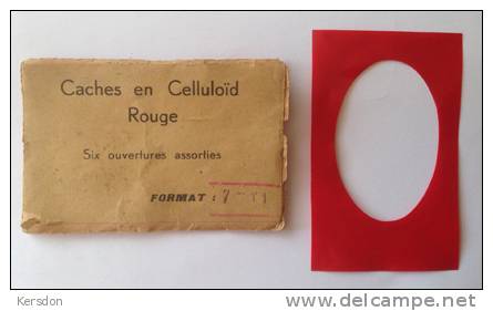 Pochette Caches Celluloid Rouge Six - RARE - Materiaal & Toebehoren