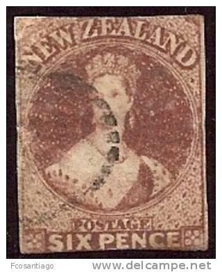 NUEVA ZELANDA 1858/59 - Yvert #10 - VFU - Used Stamps