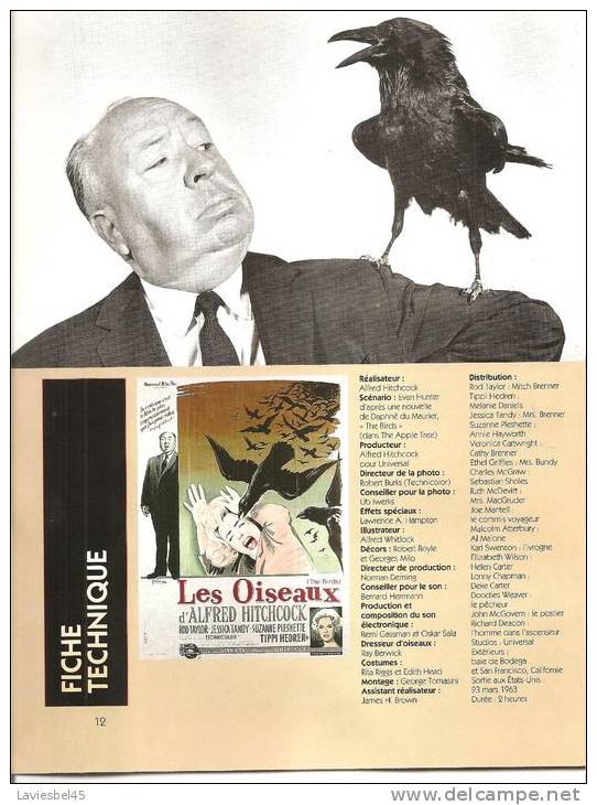 Alfred HITCHCOCK  - LES OISEAUX  - revue Editions Atlas Janvier  1994