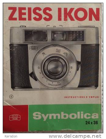 Zeiss Ikon - 16 P. Mode D'emploi Appareil Photo Symbolica Et Plaquette 20 P. Tarif 1962 - RARE - Materiaal & Toebehoren