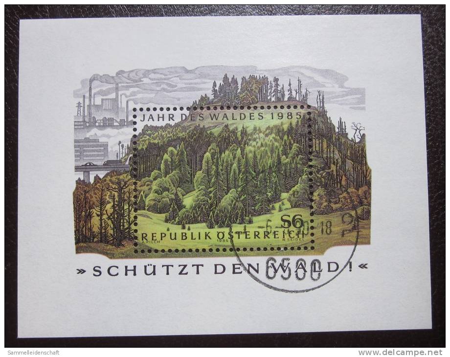 Briefmarken Österreich Schützt Den Wald 1985 Block Kleinbogen - Blokken & Velletjes